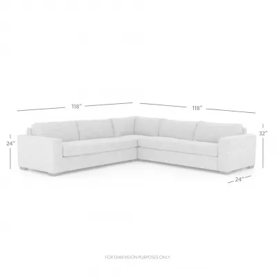 Boone 3 Piece Small Corner Sectional