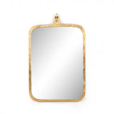 Hyde Large Rectangular Mirror Gold Leaf