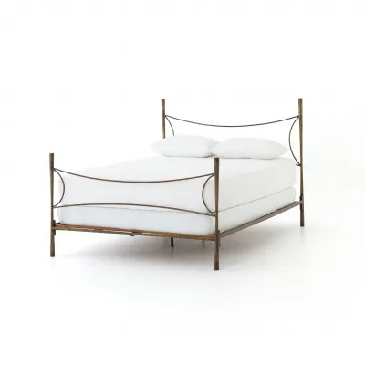 Westwood Queen Bed Antique Brass