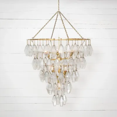 Adeline Large Round Chandelier Gold Leaf