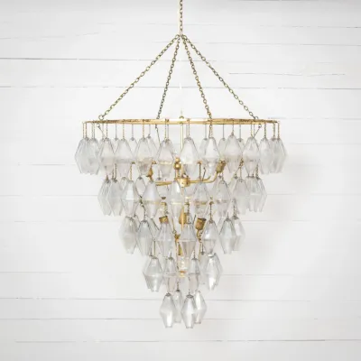 Adeline Large Round Chandelier Gold Leaf