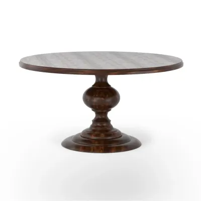 Magnolia Round Dining Table 60" Dark Oak