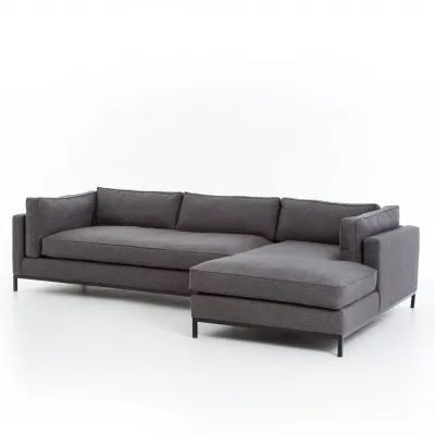 Grammercy 2 Pc Sectional W/ Right Arm Facing Chaise Bennett Charcoal