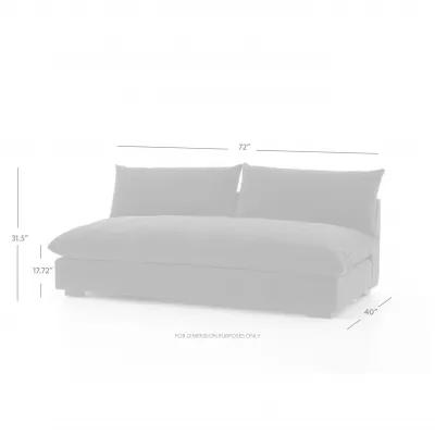 Grant Armless Sofa Ashby Oatmeal