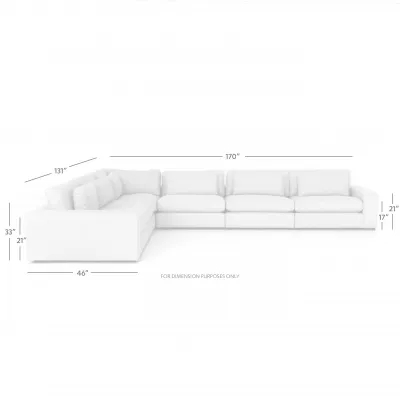 Bloor 6 Piece Sectional Essence Natural