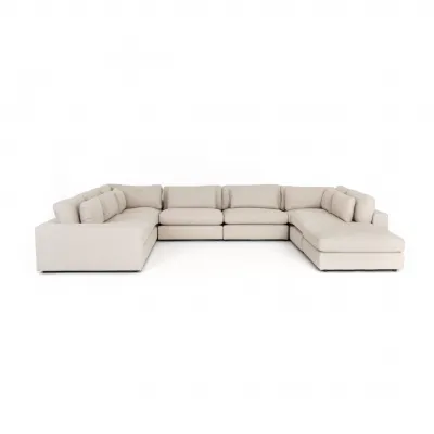 Bloor 7 Piece Sectional W/ Ottoman Essence Natural