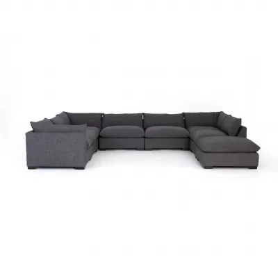 Westwood 7 Pc Sectional W/ Ottoman Bennett Charcoal