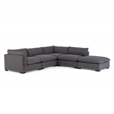 Westwood 4 Pc Left Arm Forward Sectional With Ottoman