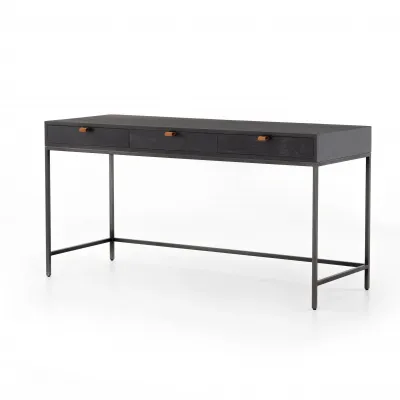 Trey Modular Writing Desk Black Wash Poplar