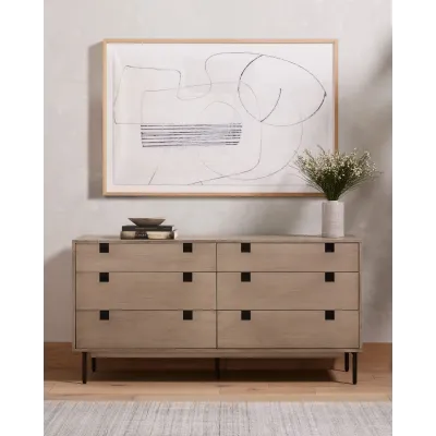 Carly 6 Drawer Dresser Grey Wash