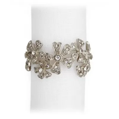 Garland Platinum + White Crystals Napkin Jewels