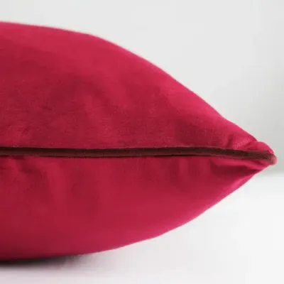 Velours Uni Rose-Bordeaux Cushion cover 16"x16"
