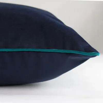 Velours Uni Marine-Canard Cushion cover 16" x 16"