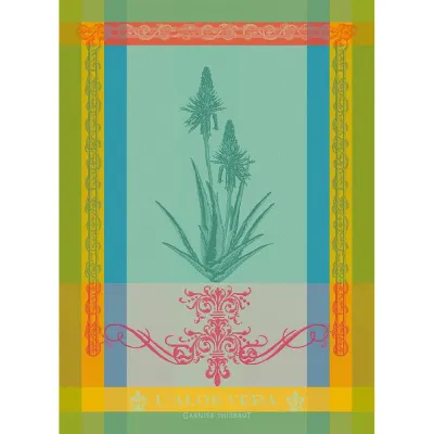 Aloe Vera Vert Kitchen Towel 22" x 30" 100% Cotton