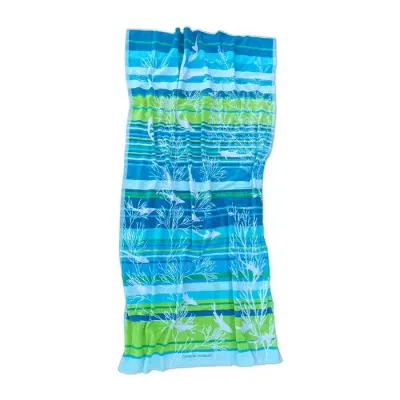 Indian Ocean Aqua 100% Cotton Beach Towel 39" x 71"