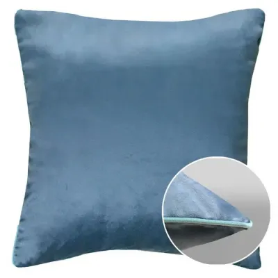 Velours Uni Titane-Givre Cushion cover 16" x 16"