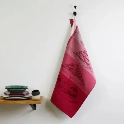 Garnier Thiebaut Strofinaccio Da Cucina In Cotone "Grenade Rose" – 56x77 Cm, Canovaccio Di Qualità Prodotto In Francia, Asciugamani Da Cucina Colorati