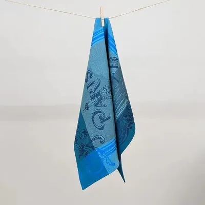 Paris Seine Turquoise Kitchen Towel 22" x 30"