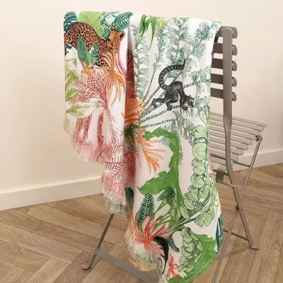 Pop Flowers Rainbow Fouta 35" x 63" 100% Cotton
