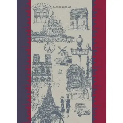 J'Aime Paris Tricolore Kitchen Towel 22" x 30"