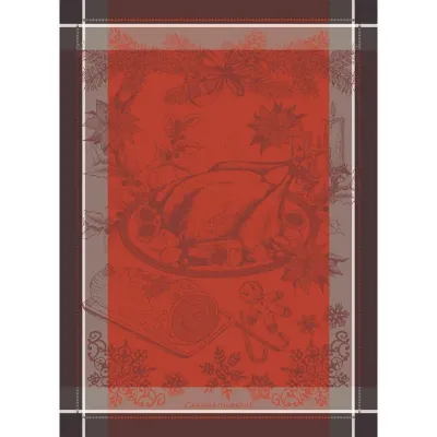 Dinde De Noel Vermillon Kitchen Towel 22" x 30"