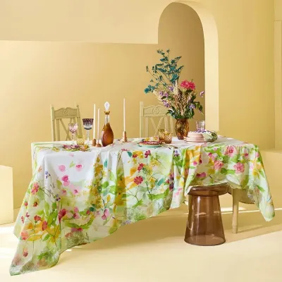 Souffle Fleuri Printemps Napkin 18"x18", 50% Cotton 50% Linen