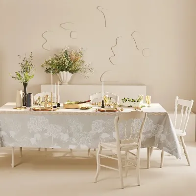 Mille Hortensias Naturel Table Linens