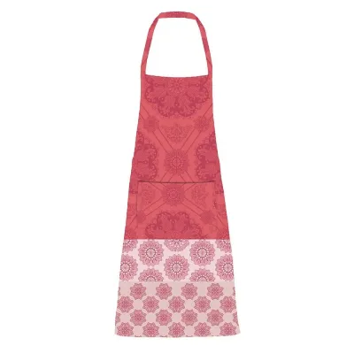 Mille Rosaces Framboise Apron 30"x33", Coated Cotton