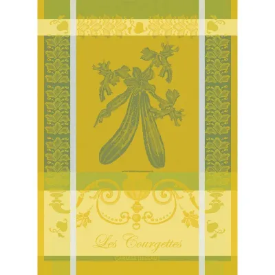 Les Courgettes Jonquille Kitchen Towel 22"x30", 100% Cotton