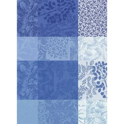 Mille Rameaux Bleu Kitchen Towel 22"x30", 100% Cotton