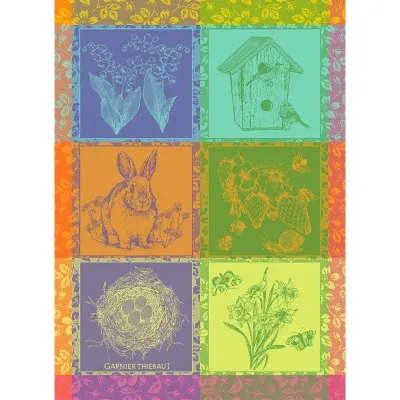 Hello Spring Prairie Kitchen Towel 22"x30", 100% Cotton