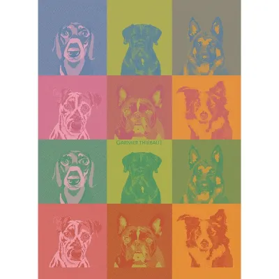 Chiens Pop Kitchen Towel 22"x30", 100% Cotton