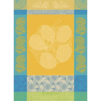 Filet De Citrons Soleil Kitchen Towel 22"x30", 100% Cotton