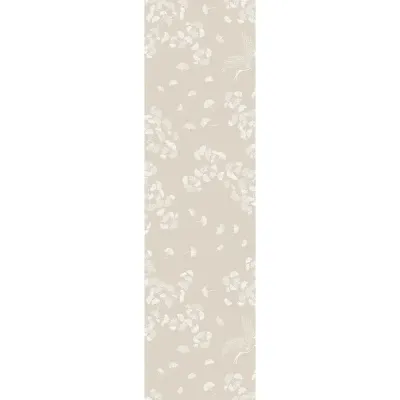 Mille Ginkos Naturel Tablerunner 22"x71", 100% Cotton