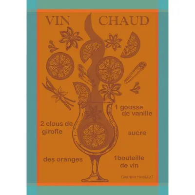 Vin Chaud Mandarine Kitchen Towel 22"x31"