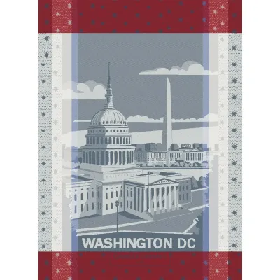 Washington D.C. Red/White/Blue Jacquard Kitchen Towel
