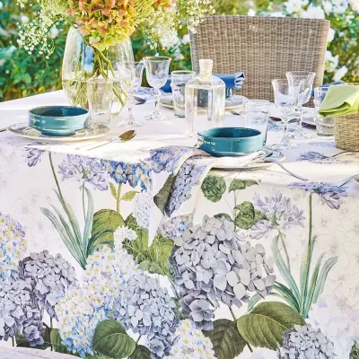 Jardin De Bretagne Bleu Cotton-Linen Blend Table Linens