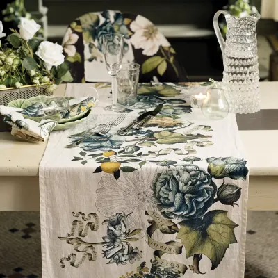 Giardino Naturel 100% Linen Damask Table Linens