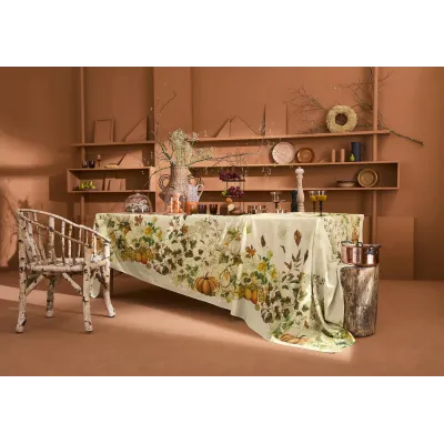 Delices D'Automne Potiron 50% Cotton 50% Linen Printed Table Linens