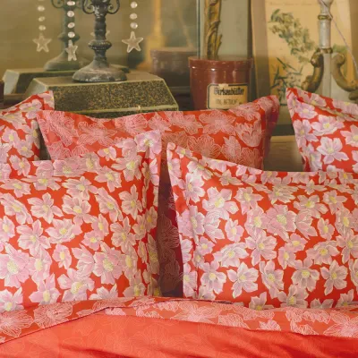 Anemone Corail Bed Linens