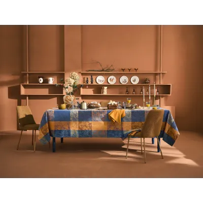 Mille Branchages Crepuscule Coated Cotton Jacquard Table Linens