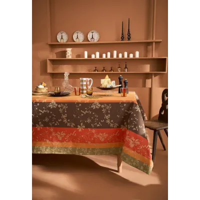 Mille Lierres Automne Coated Cotton Jacquard Table Linens