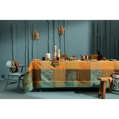 Mille Trees Foret Coated Cotton Jacquard Table Linens