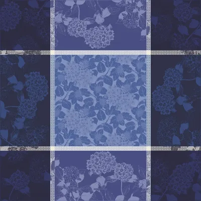 Hortensias Bleu 100% Cotton Kitchen Towel 22" x 30"