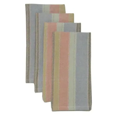 Camini Multi-Color Striped Bistro Napkin 22"x23", Set of 4