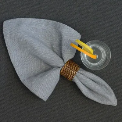 Chevroni Grey Set of 4 Napkins 22"x23"