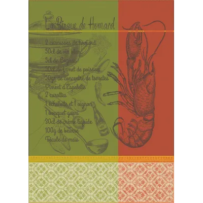 Bisque De Homard Mousse 100% Cotton Jacquard Kitchen Towel 22"x31"