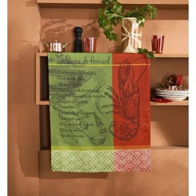 Bisque De Homard Mousse 100% Cotton Jacquard Kitchen Towel 22"x31"