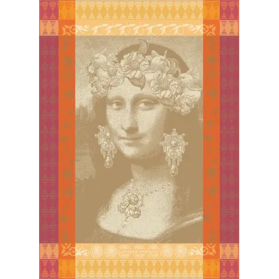 Mona Lisa Cuivre 100% Cotton Jacquard Kitchen Towel 22"x31"