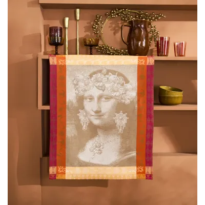 Mona Lisa Cuivre 100% Cotton Jacquard Kitchen Towel 22"x31"